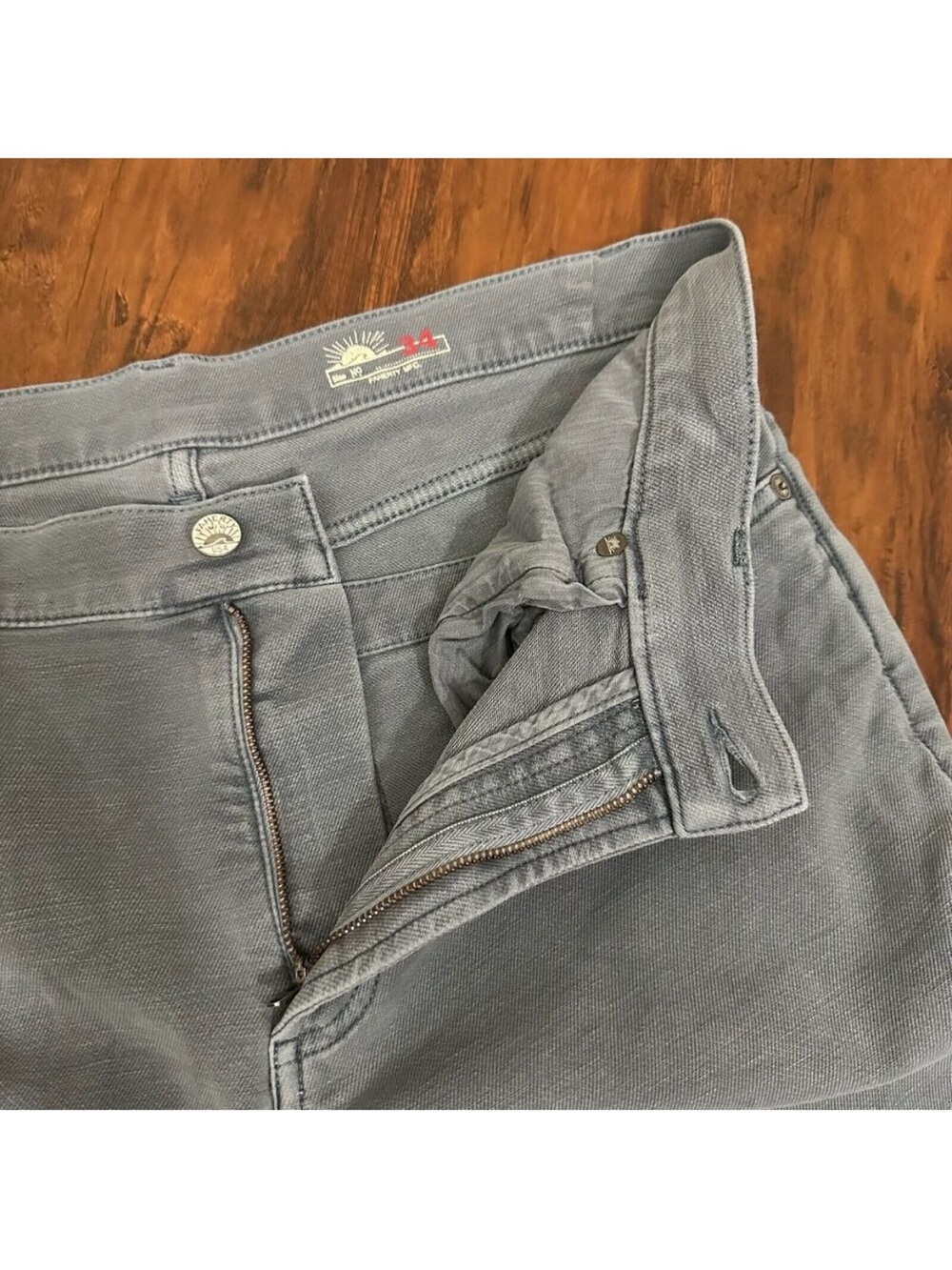 FAHERTY Stretch Terry 5 Pocket Pants Chino in Faded Ocean - Picture 5 of 14